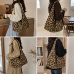 Beuteltasche Wildleder Leoprint