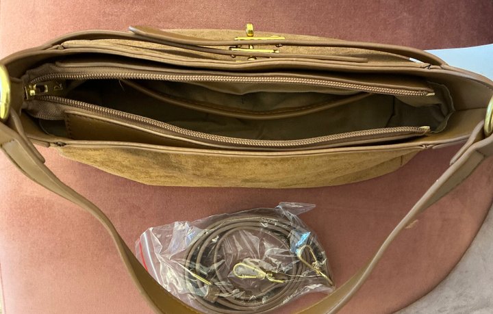Handtasche Velour – Bild 3