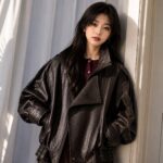 Jacke Oversize Lederimitat