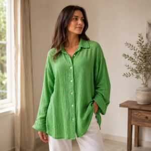 Musselin Oversize Bluse verschiedene Farben