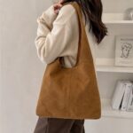 Shopper Wildleder Cognac