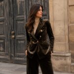 Velvet Blazer Khaki